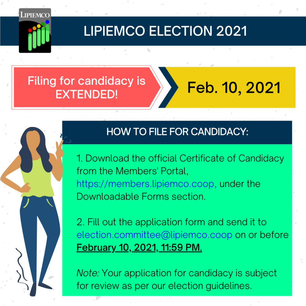 LIPIEMCO EXTENDEDFILING OF CANDIDACY